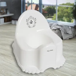 Пластиковый горшок Tega Baby «ЕСО-Royal» RL-007-103-C, бело-черный (SB)
