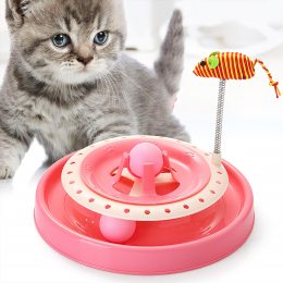 Іграшка трек для кішок із двома м'ячиками "Si Mu Beibe"
