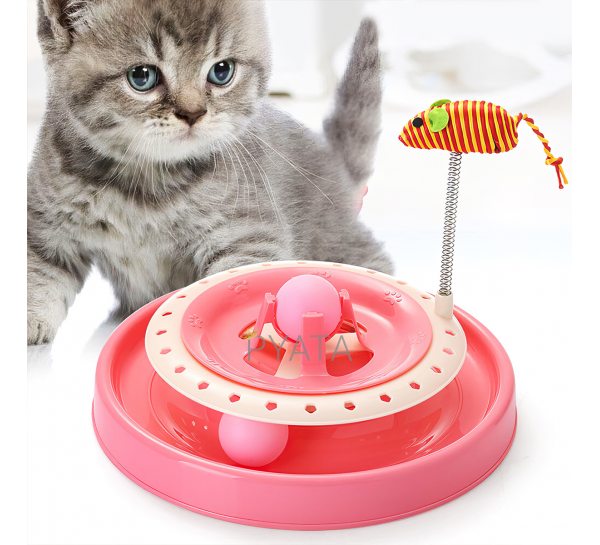 Игрушка трек для кошек с двумя мячиками "Si Mu Beibe"