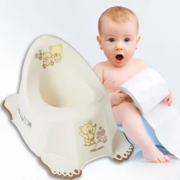 Горщик MS-013-119 «Ведмедики» від Tega Baby, протиковзка основа, бежевий (SB)