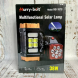 Кемпинговый светодиодный аккумуляторный фонарь-повербанк с солнечной панелью Hurry Bolt HB-1678