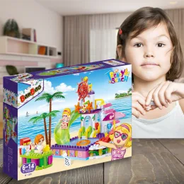 Конструктор для дівчаток BanBao «Аквапарк» 6128, серія «Модний пляж», 205 деталей (SB)