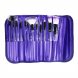 Набір пензликів для макіяжу 12 шт ESTET з тканинним чохлом Фіолетовий (1963)
