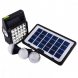 Компактна сонячна станція GDTimes GD-105, ліхтар + сонячна панель + лампочки