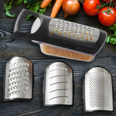 Набір терок soft touch container grater set, з контейнером (509)