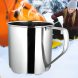 Металевий кухоль з нержавіючої сталі з ручкою 8см Steel Mug (959)