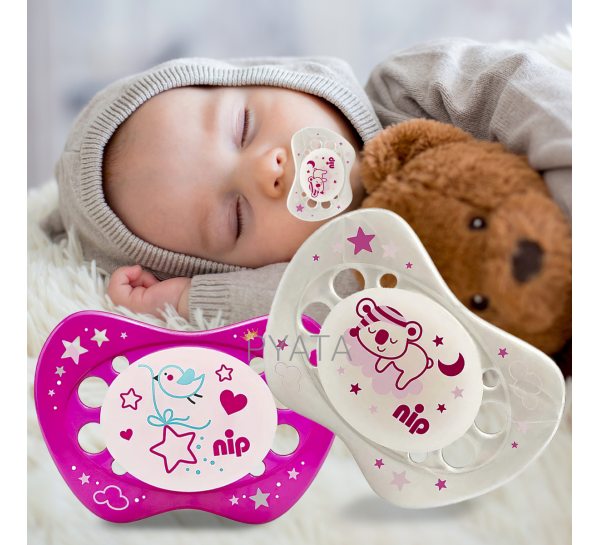 Детский набор силиконовый пустышек "Ночной сон №3" 16 - 32 месяцев (2шт) NIP (313118) (TK)