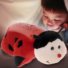 Дитяча іграшка-подушка нічник-проектор зоряного неба "Сонечко"