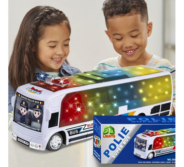 Дитяча інтерактивна іграшка поліцейський автобус зі світловими та музичними ефектами 68A-06 368A-06-KI (368A-06) (IGR24)