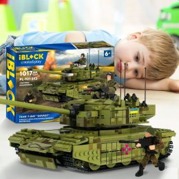 Дитячий ігровий набір конструктор Танк "Т-84 Оплот" ЗСУ 1017 деталей (PL-921-393) (IGR24)