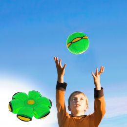 Летающий мяч трансформер Flat Ball Disc зеленый