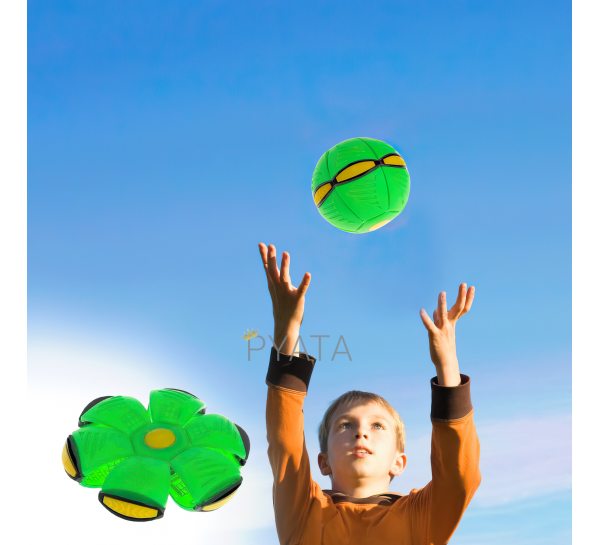 Літаючий м'яч трансформер Flat Ball Disc зелений