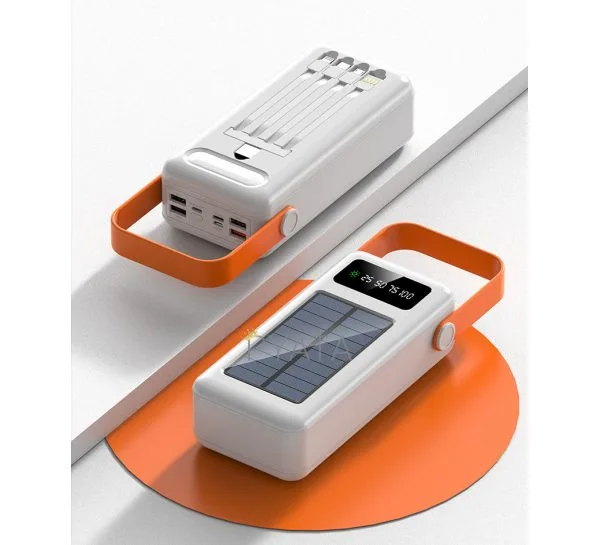 УМБ Power Bank ViaKing 50000 YM-637CK Солнечная панель Белый (N-3)