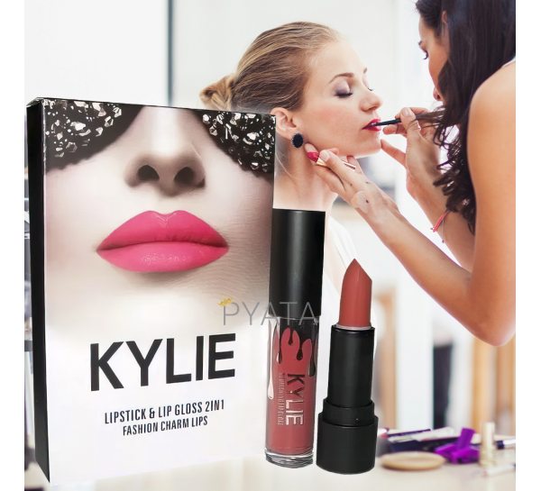 Набор помада+блеск для губ 2в1 Kylie Lipstick and Lip Gloss