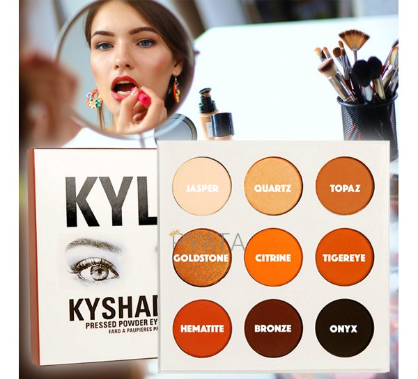 Палетка матовых минеральных теней с бархатистой текстурой Kylie Cosmetics 9 оттенков 