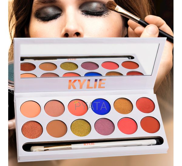 Набор теней палитра Kylie The Royal Peach Palette 12 цветов 