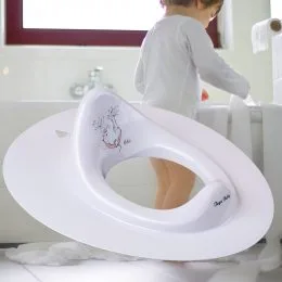 Дитяче пластикове м'яке сидіння для унітазу "Лісова казка" TegaBaby Світло-кремове (FF-090-111) (SB)