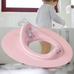 Дитяче м'яке пластикове сидіння для унітазу "Лісова казка" TegaBaby Світло-рожеве (FF-090-107) (SB)