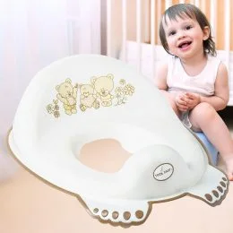 Дитяче пластикове м'яке сидіння для унітазу "Ведмедики" TegaBaby Світло-Бежове (MS-016-118) (SB)