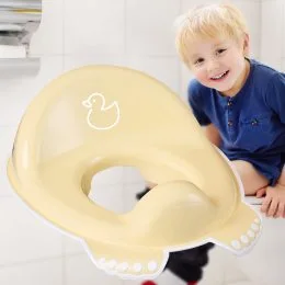 Дитяче пластикове нековзне сидіння для унітазу "Каченя" Tega Baby Світло-Жовтий (DK-002-132) (SB)
