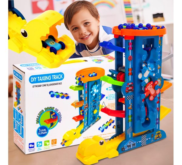 Детская развивающая игрушка трек-платформа 6846 с горками и машинками в комплекте 2в1 (IGR24)