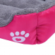 М'яка лежанка-пуф з бортиками для домашніх тварин кішок і собак з бортиками S (44х33 см) Рожевий (626)
