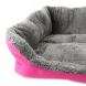 М'яка лежанка-пуф з бортиками для домашніх тварин кішок і собак з бортиками S (44х33 см) Рожевий (626)