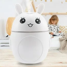 Зволожувач повітря ультразвуковий з підсвічуванням 200мл Safe Air Rabbit Білий EL-544-27 (237)