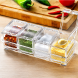 Кухонный набор-органайзер для хранения специй на 4 секции Crystal Seasoning Box (205)