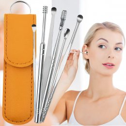 Многоразовый набор косметологических инструментов для чистки ушей с чехлом Tool Set (205)