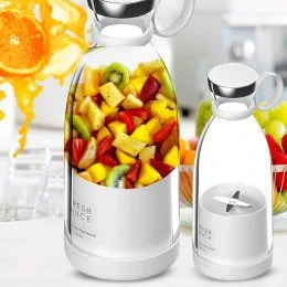 УЦІНКА! Портативний переносний блендер-пляшка Mini Juicer 420 мл Білий (205)