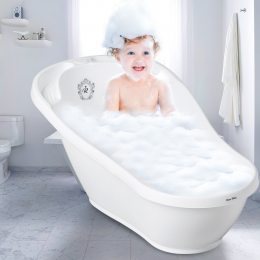 Детская пластиковая ванна со сливом и термометром 102 см LUX "Royal" (RL-005-103-C) (SB)