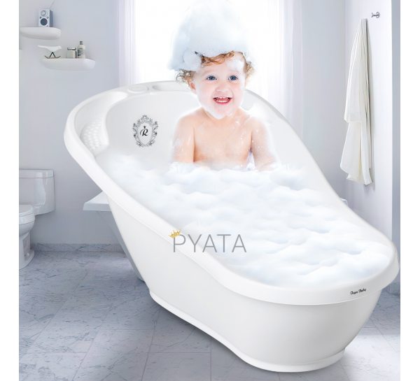 Дитяча пластикова ванна зі зливом та термометром 102 см LUX "Royal" (RL-005-103-C) (SB)