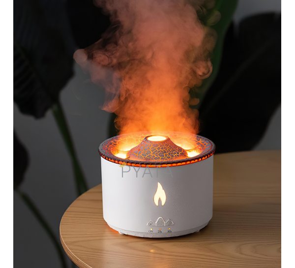 Зволожувач-аромадифузор повітря-нічник з імітаційним ефектом вогняного полум'я 360мл (EL-19V) (237)