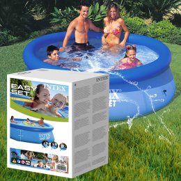 Надувной семейный бассейн фильтр-насос в комплекте 244*61см Intex 28108 1924л (IGR24)