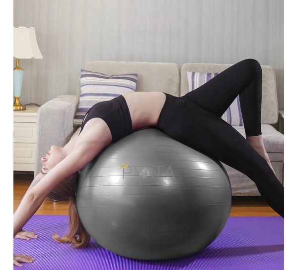 М'яч для фітнесу (фітбол) 75 см Yoga Ball Сірий