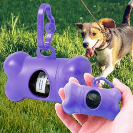 Диспенсер-контейнер с пакетами для выгула собак DG-19 Фиолетовый