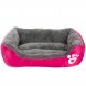 Мягкая лежанка-пуфик с бортиками для домашних животных кошек и собак с бортиками L (67х55 см) Розовый (626)