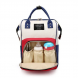 Многофункциональная сумка-рюкзак для мамы на коляску Mummy Bag Трехцветная
