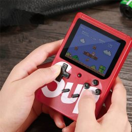 Ігрова портативна ретро-приставка з джойстиком Sup Game Box Dendy SEGA 8bit 400 ігор Червона