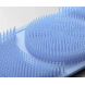 Силиконовая щетка-мочалка скрабер для тела с ручками Silicon Bath Towel Голубая 