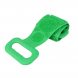 Силиконовая щетка-мочалка скрабер для тела с ручками Silicon Bath Towel Зеленая