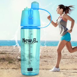 Спортивна пляшка для води з розпилювачем 400 мл New B EL-078-2 Блакитна
