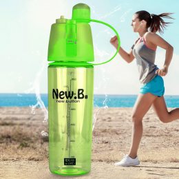 Спортивная бутылка для воды с распылителем 400 мл New B EL-078-2 Лайм