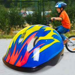 Защитный детский шлем для катания на велосипеде, скейте, роликах CL180202 Синий