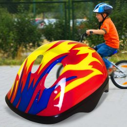Защитный детский шлем для катания на велосипеде, скейте, роликах CL180202 Красный