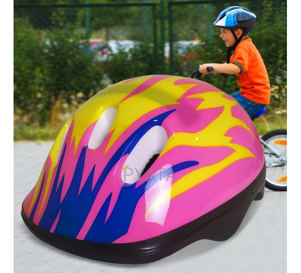Захисний дитячий шолом для катання на велосипеді, скейті, роликах CL180202 Рожевий