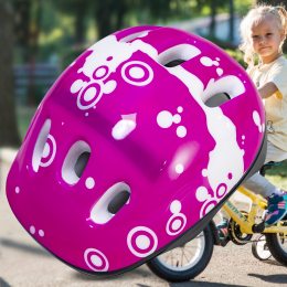 Защитный детский шлем для катания на велосипеде, скейте, роликах Happy Mondays Розовый