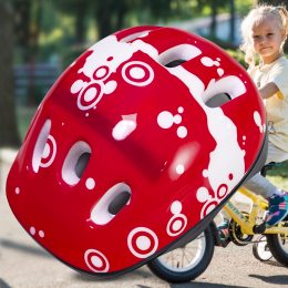 Защитный детский шлем для катания на велосипеде, скейте, роликах Happy Mondays Красный
