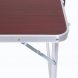 Розкладний портативний стіл-валіза для пікніка із 2 стільцями та парасолькою Folding Table Коричневий